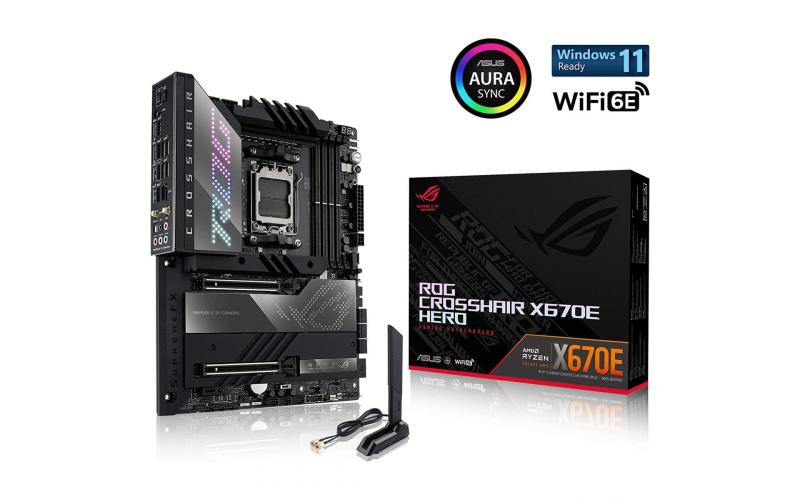 ASUS ROG Crosshair X670E Hero (WiFi 6E) AM5 For Ryzen 7000 Gaming Motherboard
