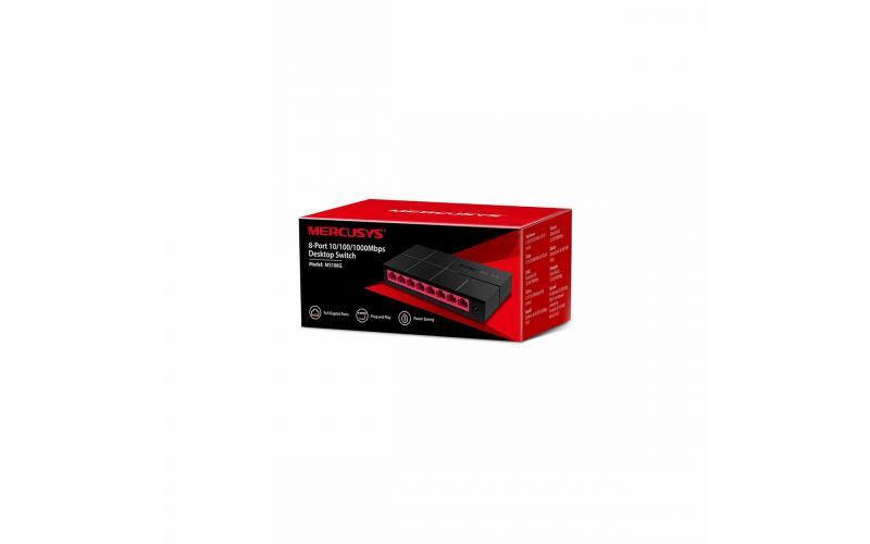 Mercusys ms108g 8-Port 10/100/1,000 Mbps Desktop Switch