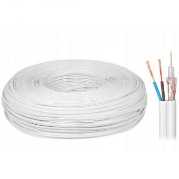 Coaxial RG59 Cable with Power- 50m