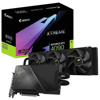GIGABYTE AORUS GeForce RTX 4090 XTREME WATERFORCE 24G w/ AIO Cooling System - Graphics Card