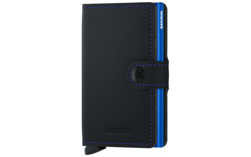 Secrid Miniwallet Matte - Black & Blue