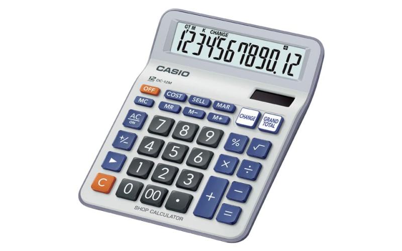 Casio Calculator DC 12M Shop Calculator
