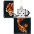 Zippo 218 Ci400225 Regular Black Matte Fire Lion