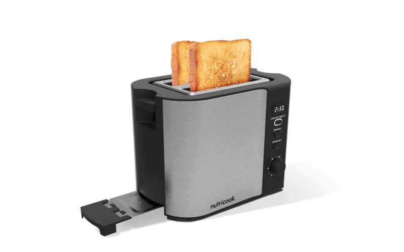 Nutricook 2 Slice Stainless Steel LED Digital Toaster 800W