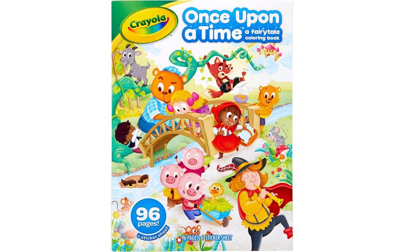 Crayola Mk Giant Coloring Book And Stickers Fairy Tale