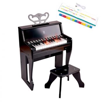 Hape - Learn With Lights Black Piano With Stool