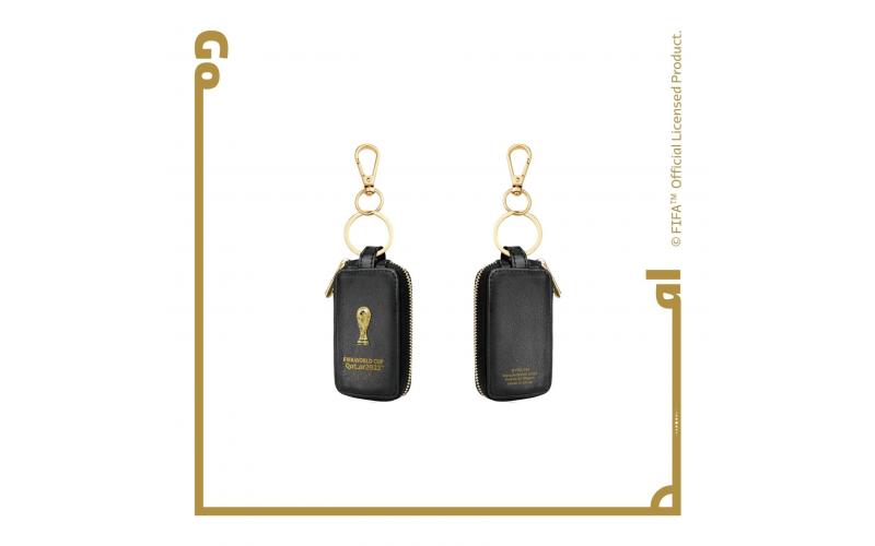 World Cup - Zipper Bag Keychain - Black/Gold