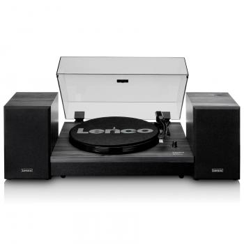 LENCO LS-300 Turntable With Two Separate Speakers - Black