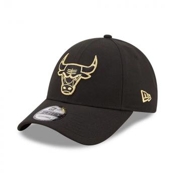 New Era Black And Gold Chicago Bulls Cap Black