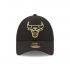 New Era Black And Gold Chicago Bulls Cap Black