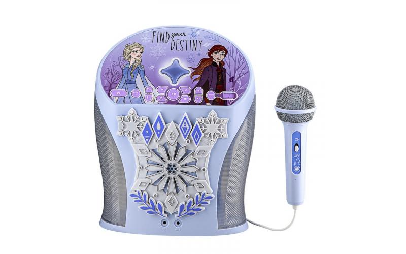 eKids Disney Frozen Bluetooth Karaoke with EZ Link Technology Light Blue