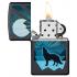 Zippo Wolf and Moon Design, Blue