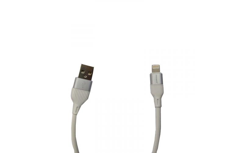 Pisen Lightning Silicone Aluminum Shell Data Cable LT-AL01-1200 WHT