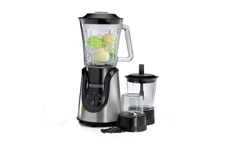 Black+Decker 220F Glass Blender with Grinder and Mincer Chopper, 600W