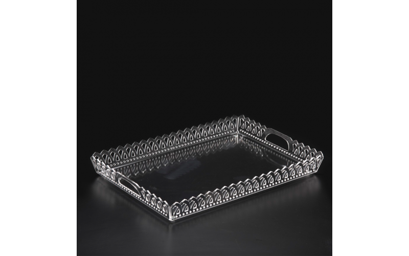 Vague Acrylic Castle Tray Large Clear