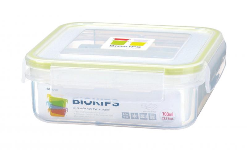 Komax Biokips Square Food Storage Container With Separator, 700 ml