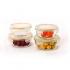 Komax Bioglass Round Food Storage Container, 420 ml