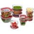 Rubbermaid Easy Find Lids Glass Food Storage Container, 946 ml, Racer Red