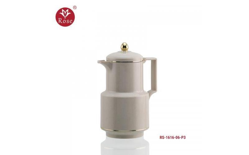 Rose Vacuum Flask for Coffee, Dark Beige