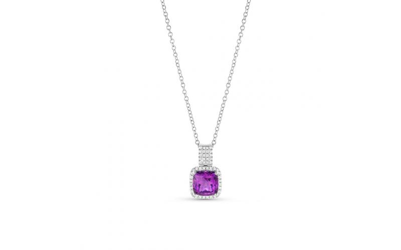 Amethyst Cushion-Cut Pendant