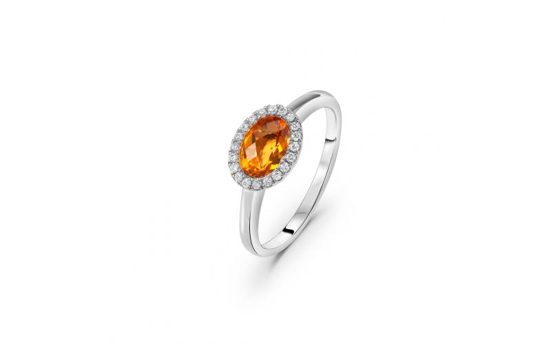 Oval-Citrine Ring