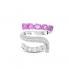 Multi-Banded Diamond & Pink Ssapphire Ring
