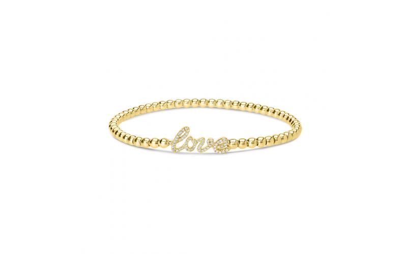 Flexible Beaded LOVE Bracelet