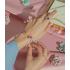 Ruby Flower Open-Bangle