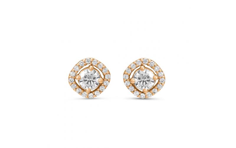 Classic Studs with a Removable Diamond Frame