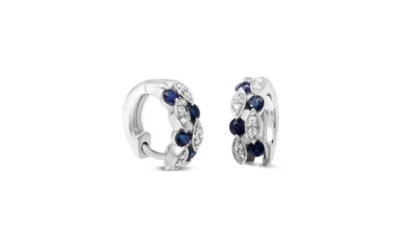Huggies in Sapphires and White Diamonds