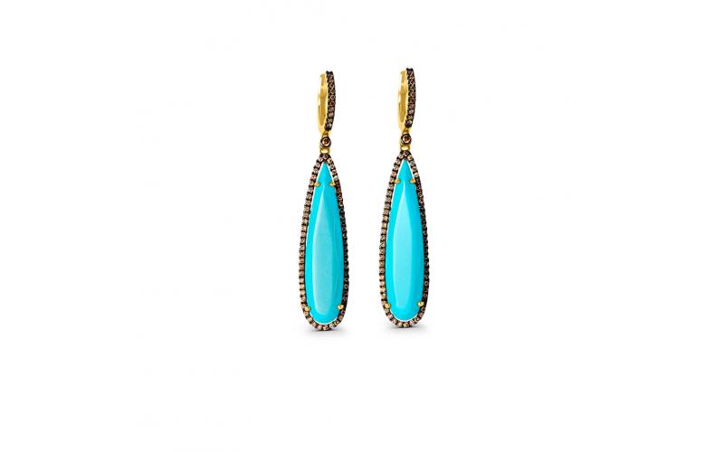 Drop Turquoise Earrings