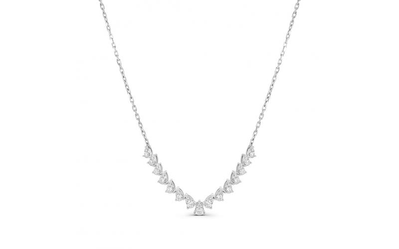 All-Diamond Tear-Drop Necklace