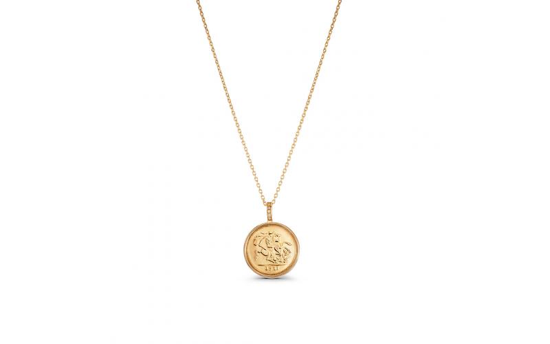 Medium Coin with White Diamonds