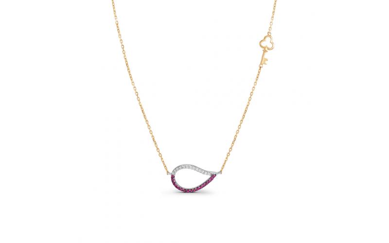 Dainty Side Drop Pendant with Lock