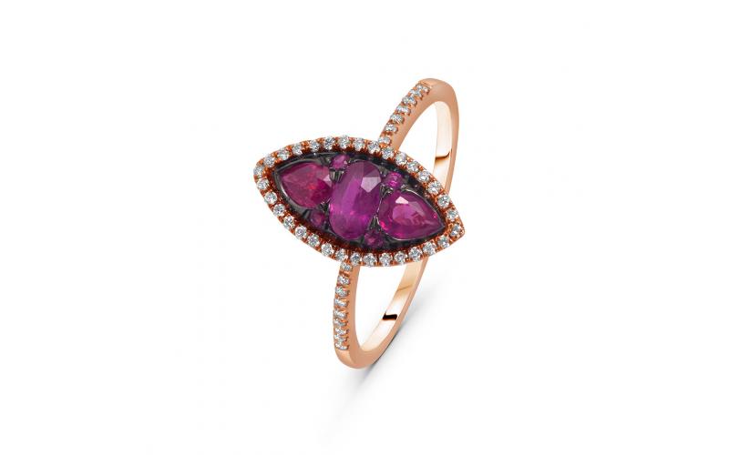 Pink Cluster Ring