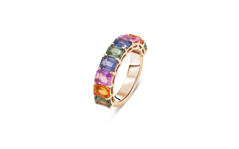 Half-Band Rainbow Ring