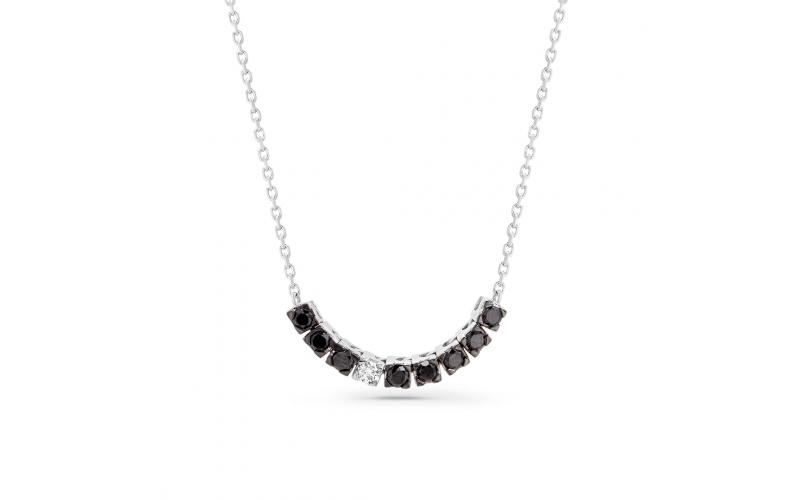 Tennis Setting Pendant in Black Diamonds