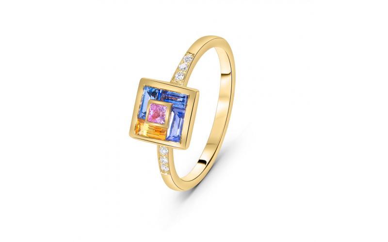 Square Ring in Sapphire
