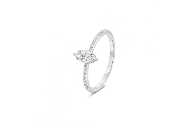 Marquise Shaped Invisible Ring