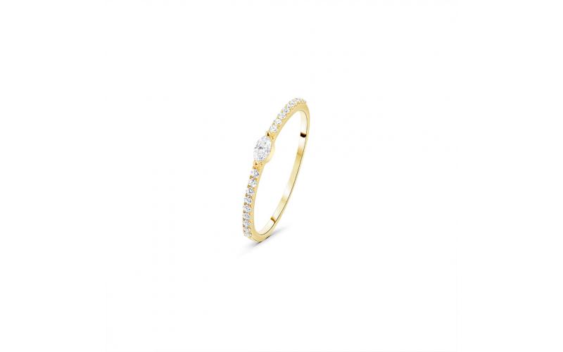 Dainty Ring with Marquise Center Stone