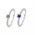 Dainty Ring with Sapphire Princess Center Stone
