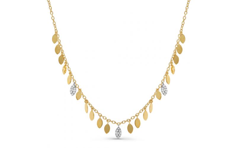 Marquise-Shaped Choker in Yellow Gold