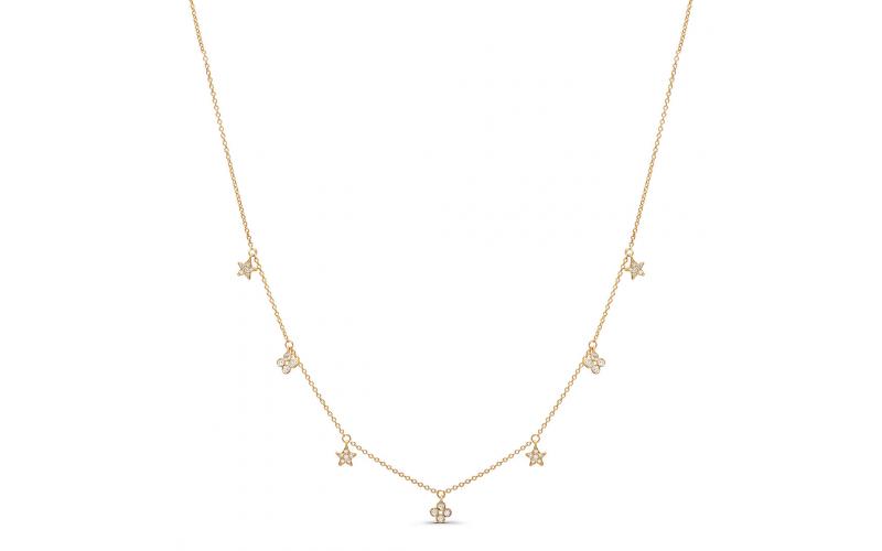 Dainty Diamond Stars and Clusters Choker