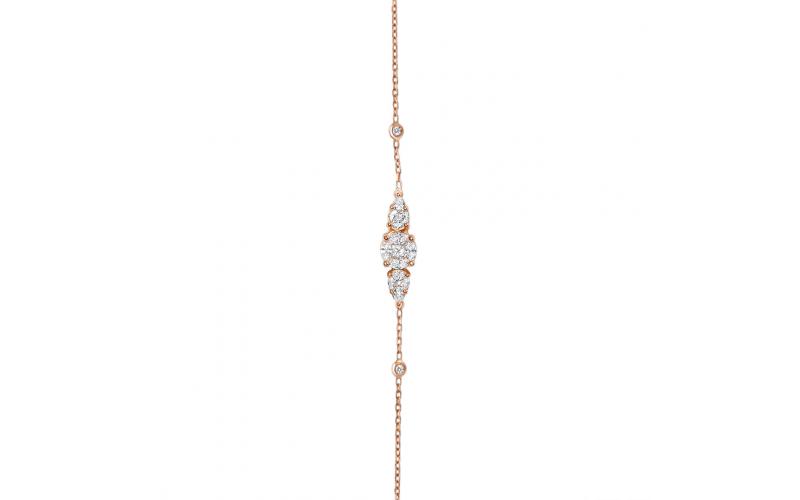 Dainty Round Diamond Chain Bracelet