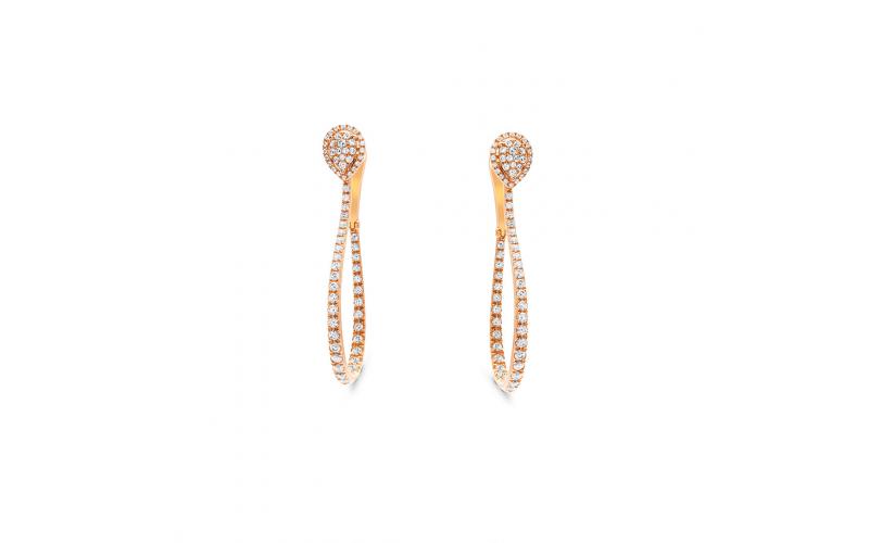 Pear-Shaped Hoop Earrings