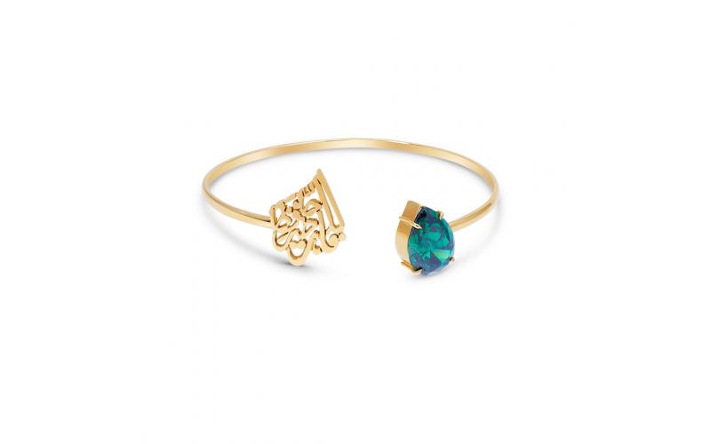 Personalized Pear Bangle in \