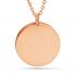 Engravable Round Coin Pendant in Rose Gold