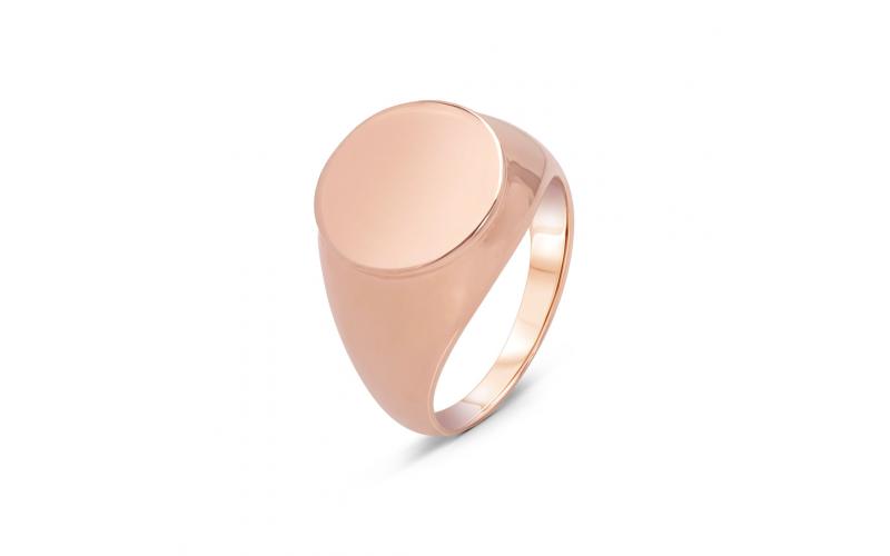 Engravable Pinky Ring in Rose Gold