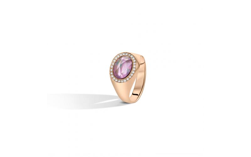 Amethyst Ring with White Diamonds