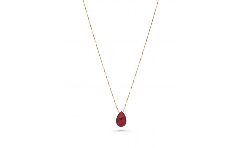 Pear-Shaped Necklace in Red